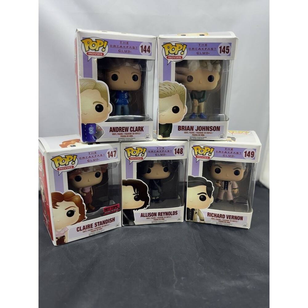 Funko Pop The Breakfast Club Hot Topic Partial Set Of 5 144-145, 147-149 In Box
